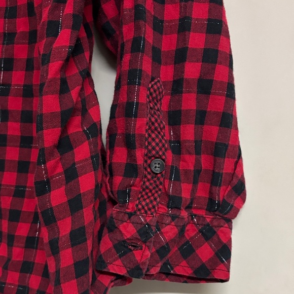 Croft & Barrow Red and Black Checkered Shirt - Picture 5 of 8
